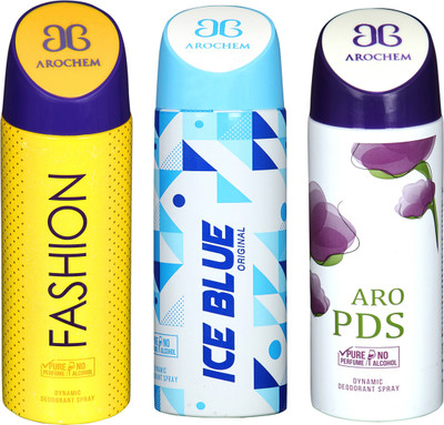 

Arochem B-61 DEODORANT SPRAY NO ALCOHOL PURE PERFUME DYNAMIC BODY SPRAY Deodorant Spray Deodorant Spray - For Men & Women(200 ml, Pack of 3)