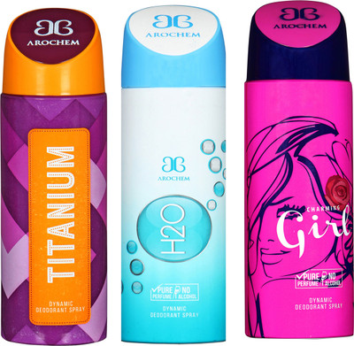

Arochem B-166 DEODORANT SPRAY NO ALCOHOL PURE PERFUME DYNAMIC BODY SPRAY Deodorant Spray Deodorant Spray - For Men & Women(200 ml, Pack of 3)