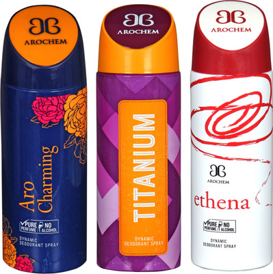 

Arochem B-81 DEODORANT SPRAY NO ALCOHOL PURE PERFUME DYNAMIC BODY SPRAY Deodorant Spray Deodorant Spray - For Men & Women(200 ml, Pack of 3)