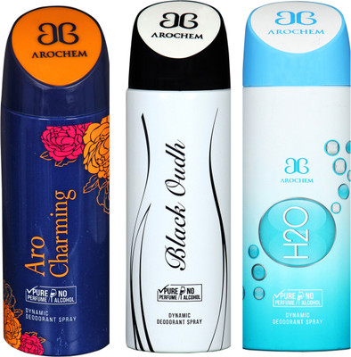 

Arochem B-110 DEODORANT SPRAY NO ALCOHOL PURE PERFUME DYNAMIC BODY SPRAY Deodorant Spray Deodorant Spray - For Men & Women(200 ml, Pack of 3)