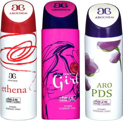 

Arochem B-243 DEODORANT SPRAY NO ALCOHOL PURE PERFUME DYNAMIC BODY SPRAY Deodorant Spray Deodorant Spray - For Men & Women(200 ml, Pack of 3)