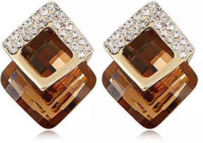Shining Diva 18K Gold Crystal Alloy Stud Earring