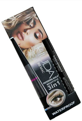 

BB MAC BEAUTY PROFESSIONAL MAKEUP BEAUTY EYEBROW PENCIL WITH BEAUTY EYELINER & MASCARA 3 IN 1(SET OF 1) 14.5 ml(BLACK)