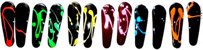 

KashQueen Pack of 12 Fashion Big Size Printed Multicolor Tic Tac Clip(Multicolor)