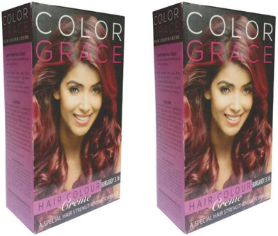 

COLOR GRACE Hair Color Crème Burgundy For Women & Men Hair Color(Burgundy)