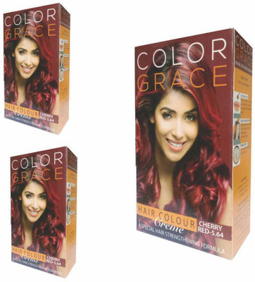 

COLOR GRACE Hair Color Crème Cherry Red For Women & Men Hair Color(Cherry Red)