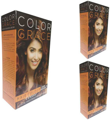 

COLOR GRACE Hair Color Crème Dark Brown For Women & Men Hair Color(Dark Brown)