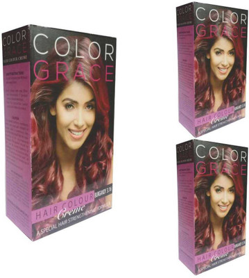 

COLOR GRACE Hair Color Crème Burgundy For Women & Men Hair Color(Burgundy)