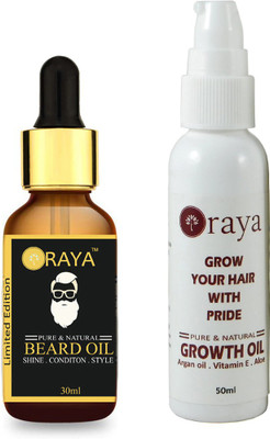 

ORAYA 100% Organic & Advanced Beard Oil & Hair Growth Oil for Hair Growth Hair Oil(80 ml)