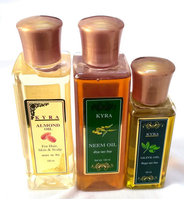 kyra Skin and hair care combo of Neem, Almond and Olive oil Hair Oil(100 ml)