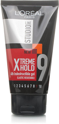 

L'Oreal Studio Line 9 Indes Tructible 48h Extreme Gel, Elastic Resistance Extreme Hold, 150ml Hair Gel(150 ml)