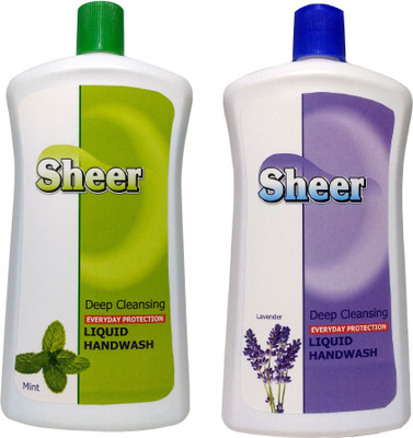 

sheer Hand Wash Refill Pack 2X900ml Mint,Lavender(1800 ml, Bottle, Pack of 2)