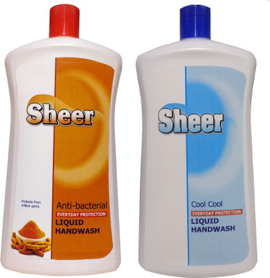 

sheer Hand Wash Refill Pack 2X900ml Haldi Chandan, Cool Cool(1800 ml, Bottle, Pack of 2)