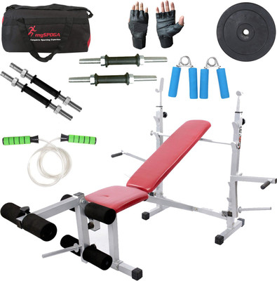 

Lifeline Multi Bench 309 | Bundles With Gym Bag, Hand Grip Set and Accessories ( 7 Items) Home Gym Combo(100 - 120 kg)