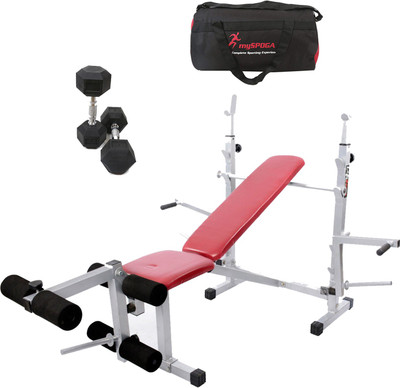 

Lifeline Multi Bench 309 | Bundles With Hexa Dumbbell 5kg Set and Gym Bag Home Gym Combo(100 - 120 kg)