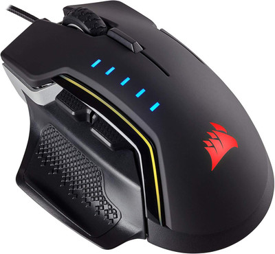 

Corsair Glaive RGB Backlit RGB LED, 16000 DPI Wired Optical Gaming Mouse(USB 2.0, Black with Aluminium Front Bracket)