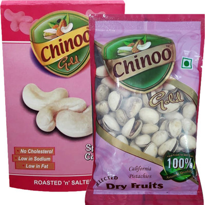 

Chinoo California Pistachios 100gm & Indian Cashew Nuts 100gm (Pack Of 2) Cashews(200 g, Pouch)
