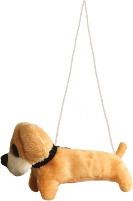 

Tickles Animal Brown Dog Sling Pencil Pouch For Kids School with Zipper Art Polyester Pencil Box(Set of 1, Brown)