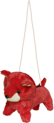 

Tickles Animal Red Cat Sling Pencil Pouch For Kids School with Zipper Art Polyester Pencil Box(Set of 1, Red)