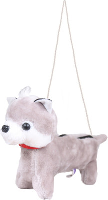 

Tickles Animal Grey Husky Sling Pencil Pouch For Kids School with Zipper Art Polyester Pencil Box(Set of 1, Grey)