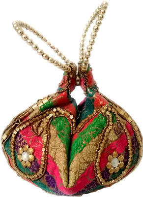 

DsGifts Handmade Jaipuri Potli Bag for Women and Girls Multicolor (Single Potli) Potli(Multicolor)