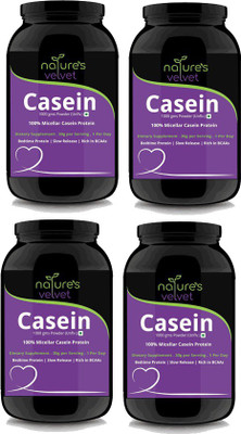 

Natures Velvet Lifecare 100% Casein Protein, Vegetarian and Natural, 1000 gms - Pack of 4 Casein Protein(4 kg, unflavour)