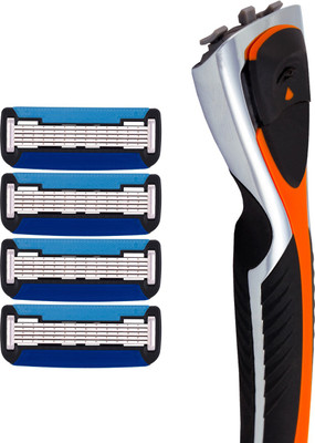 

Indian Shave Club Indian Shave Club’s Robusto Handle + Toughie (5 Blades) Shaving Razor For Men(Pack of 2)