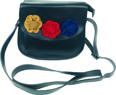 

Lelys Women Casual Black PU Sling Bag