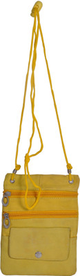 

resegno Women Casual, Formal Yellow Genuine Leather Sling Bag