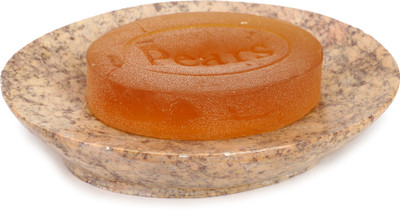 

U Carry Me Natural Marble Soapstone Soap Dish Bath Accessories for Bath - Beautifully Crafted Bathroom Accessory(Brown)