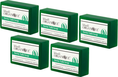 

KHADI ORGANIQUE HANDMADE NEEM-TULSI WITH ESSENTIAL OIL - 625 GM PACK OF 5(625 g, Pack of 5)