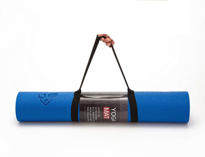 

QUINERGYS ™ High Density Deluxe Non Slip Exercise For All Ages Adult Children Men Women Blue 6 mm Yoga Mat, Blue-46