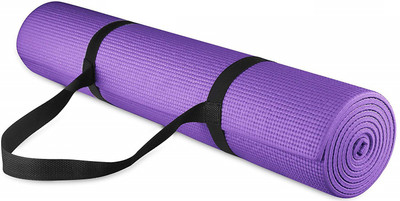 

QUINERGYS ™ Yoga All Purpose High Density Non-Slip Exercise Yoga Mat with Carrying Strap Purple 6 mm Yoga Mat, Purple-32