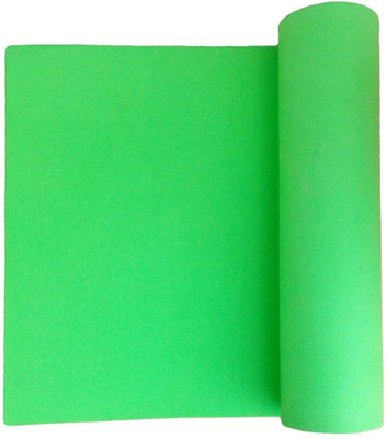 

QUINERGYS ® Eco-Friendly Eva Yoga Mats Colour Blue Plain Textured Green 6 mm Yoga Mat, Green-1