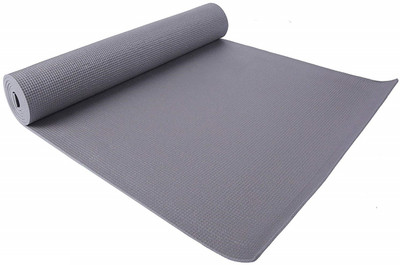

QUINERGYS ™ High Density Non-Slip Exercise Yoga Mat with Carrying Strap Grey 4 mm Yoga Mat, Grey-33