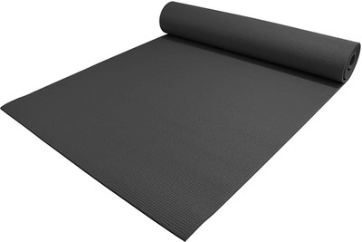 

QUINERGYS ™ Eco-Friendly 4mm Thick High Density Non Slip Exercise Pilates & Yoga Mat Black 4 mm Yoga Mat, Space black
