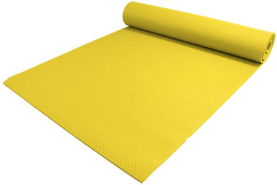 

QUINERGYS ® Anti Sweat 1/4" Thick High Density Deluxe Non Slip Exercise Pilates & Yoga Mat Yellow 6 mm Yoga Mat, Lemon yellow