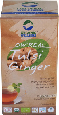 

Organic Wellness OW'Real Tulsi Ginger Ginger Herbal Infusion Bags(25 Bags, Box)
