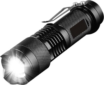 SPERO Rechargeable High Range Waterproof & Ultra Bright Flashlight Torch(Black, 1 cm, Rechargeable)