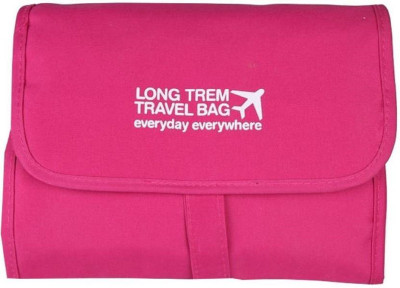 Boldnyoung Foldable Bag Travel Toiletry Kit(Pink)