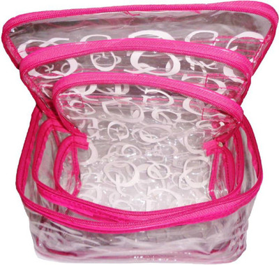 

phoenixfaso Roll-n-Go Jewellery Toiletry Kit Travel Toiletry Kit(Pink)