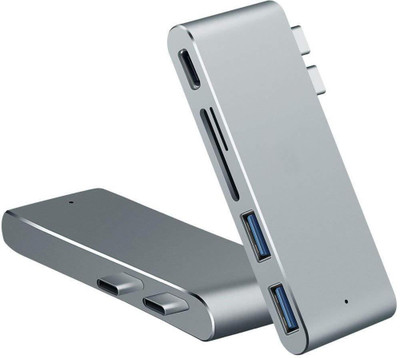 

iKraft Dual Type C USB Adapter(Silver)