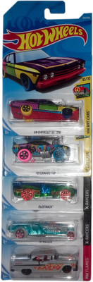 

kidoz kingdom HOT WHEELS BASIC CARS SET OF 5 (art)(Multicolor)