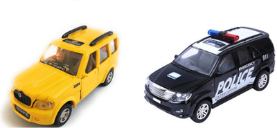 

The Game Begins Combo Toys of Scorpio Car and Policar Car Toys | Toys for kids| Miniature Cars Toys | Pull back and Go | Yellow and Black Color - Set of 2 Toys - Value Pack(Multicolor)