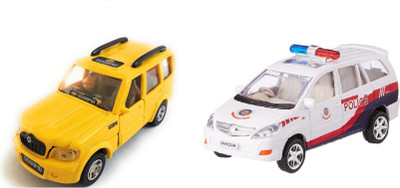

The Game Begins Combo Toys of Scorpio Car and Policar Car Toys | Toys for kids| Miniature Cars Toys | Pull back and Go | Yellow and White Color - Set of 2 Toys - Value Pack(Multicolor)