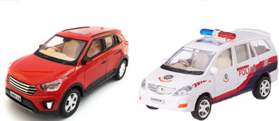 

The Game Begins Combo Toys of Hyundai KRT (Creta) Car and Policar Car Toys | Toys for kids| Miniature Cars Toys | Pull back and Go | Red and White Color - Set of 2 Toys - Value Pack(Multicolor)