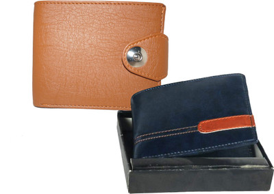 

Element Cart Men Formal Brown Artificial Leather Wallet(9 Card Slots), Blue;brown