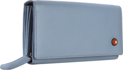 

BROWN FOX Women Blue Genuine Leather Wrist Wallet(7 Card Slots)