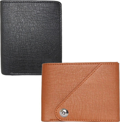 

Fillincart Men Black, Brown Artificial Leather Wallet(5 Card Slots)