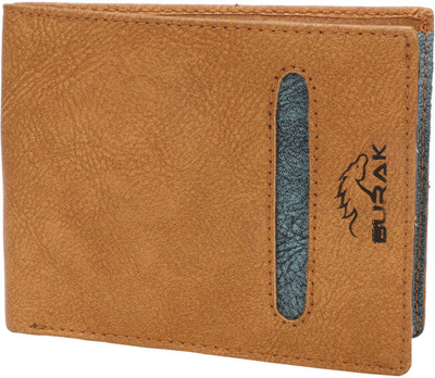 

BURAK Men Tan Artificial Leather Wallet(8 Card Slots), Tan-04